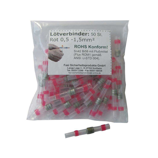 Bolsa de 50 unidades de racor FASI para cable de luz rojo