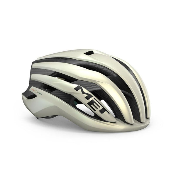 CASCO MET TRENTA 3K CARBON MIPS VAINILLA HIELO/ORO MATE