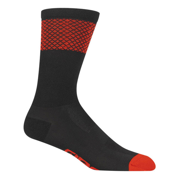 Calcetines Giro Racer High Rise - Black/Bright Red