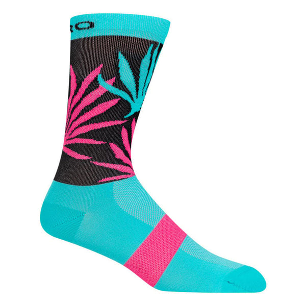 Calcetines Giro Racer High Rise - Screaming Teal/Neon Pink