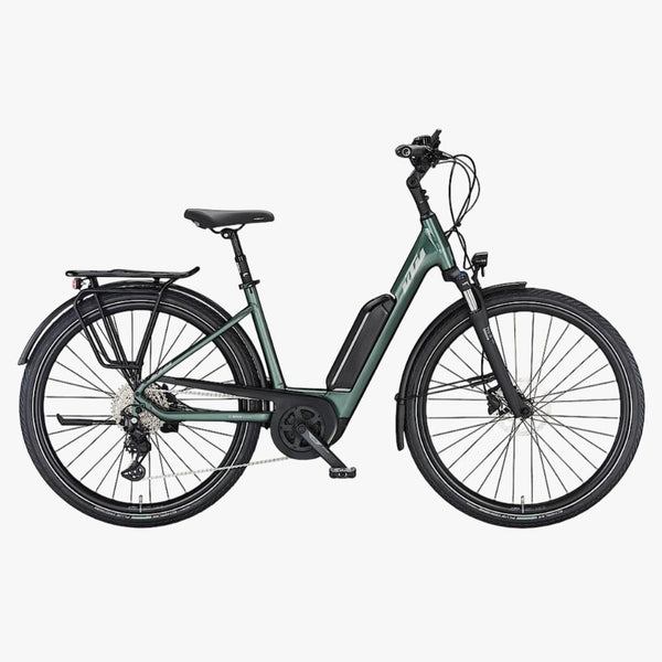 Bicicleta eléctrica de Trekking KTM Macina Fun P510 US 51 Moss Grey Matt