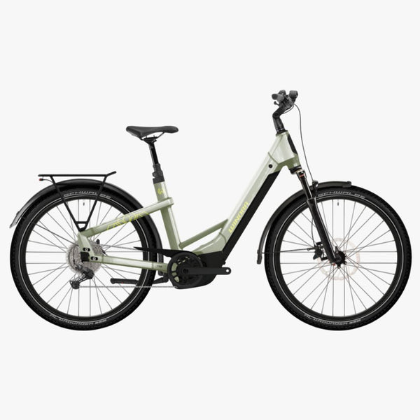 Bicicleta eléctrica de Trekking Winora Yakun X10 Low ivory green - glossy 2026