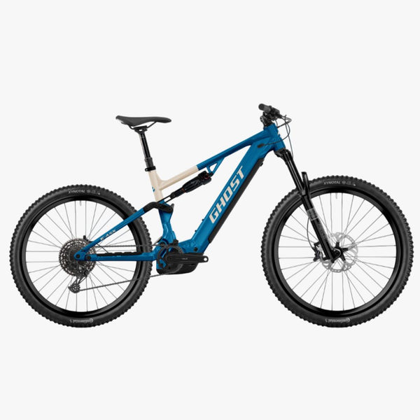 Bicicleta eléctrica de Montaña E-ASX Universal High candy blue/coffee arctic dust 2026