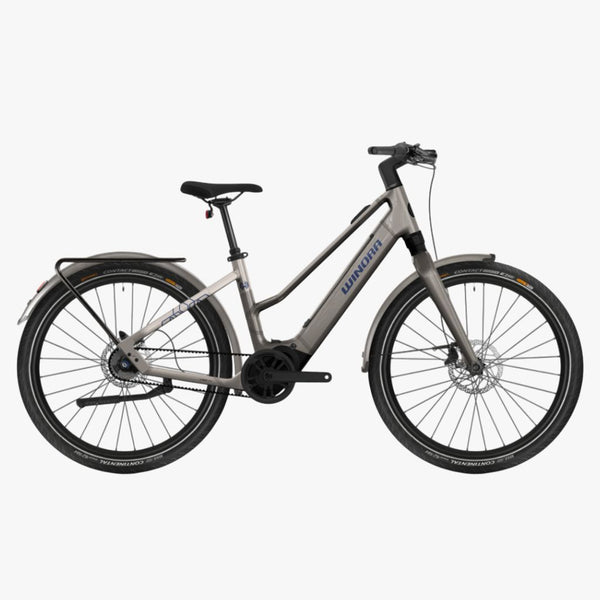 Bicicleta eléctrica de Trekking Winora IRIDE PURE R5F MID GL vanilla latte/silver dollar - glossy 2026