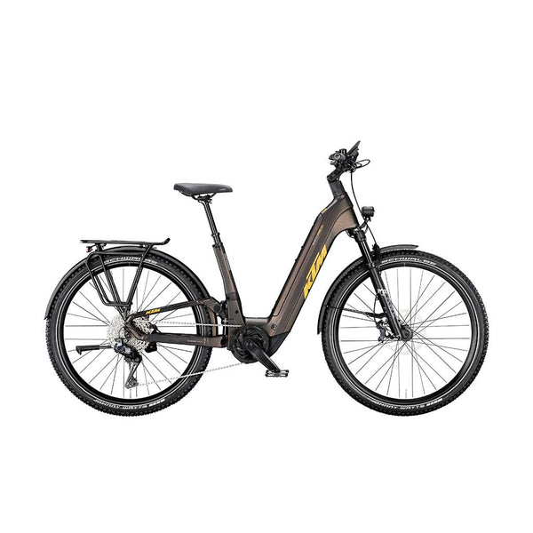 Bicicleta eléctrica de Trekking KTM MACINA AERA FS PRIME LFC di2 - MARS BLACK MATT (FRESH ORANGE) (Copia)
