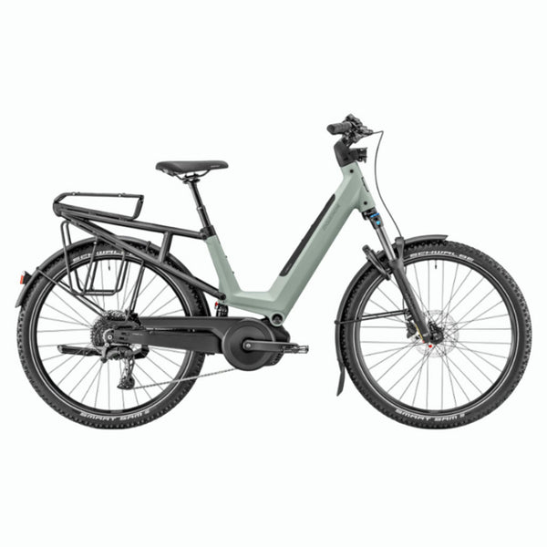 Bicicleta eléctrica de Trekking Moustache Xroad 4 FS Green Argile Metal Suspended 2026