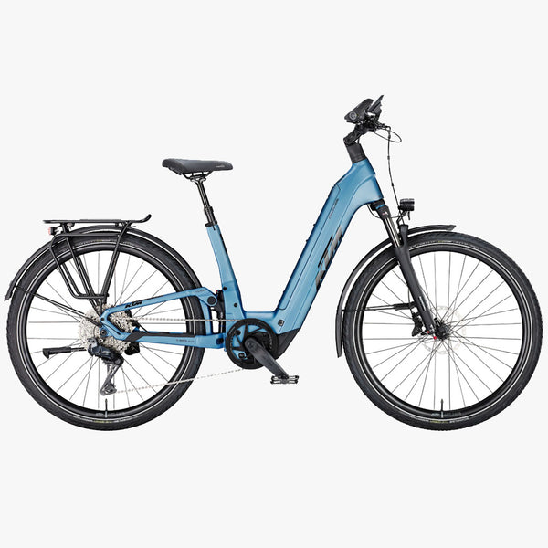 Bicicleta eléctrica de Trekking KTM Macina Style FS Prime DI2 US Steel Blue Matt