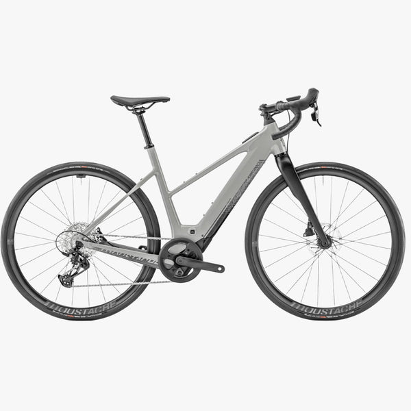 Bicicleta eléctrica de Gravel Moustache Dimanche 28.4 Open 2024 Pebble Grey Glossy