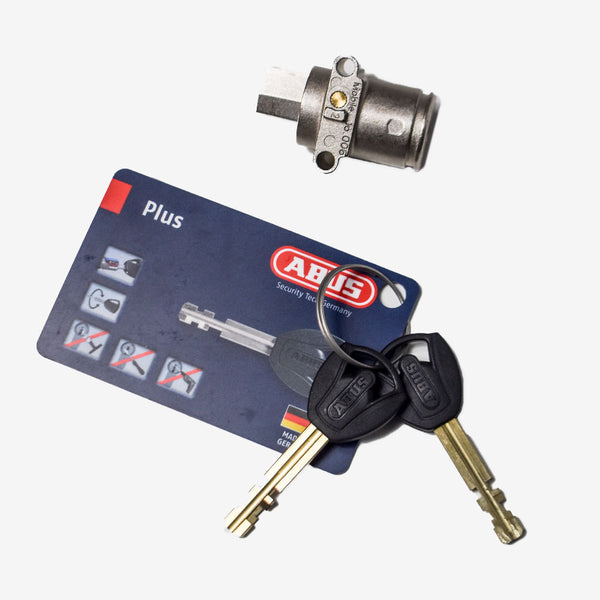 Bombín Abus con llaves para batería