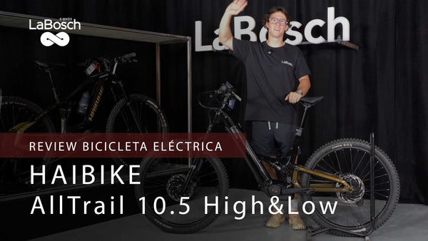 Haibike Alltrail 10.5 ABS: Bici eléctrica de montaña con cuadro abierto, cómoda y con frenos ABS.