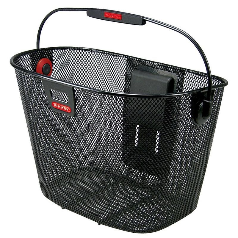 CESTA DELANTERO KLICKFIX MALLA FINA SIN ADAPTADOR NEGRO 16 LITROS