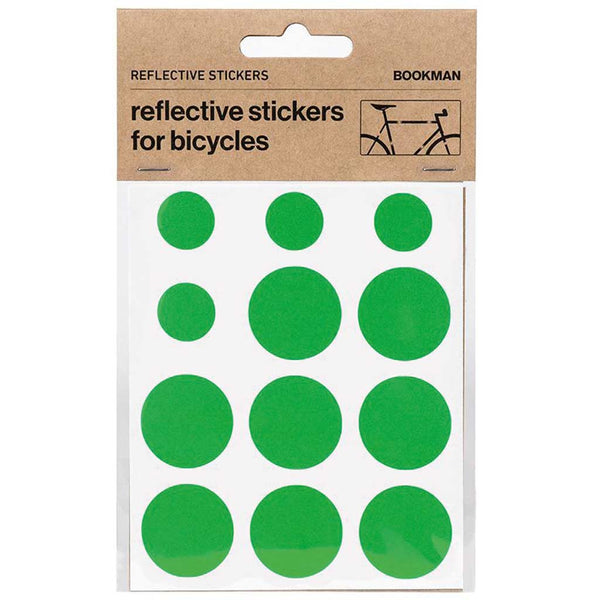 Kit pegatinas reflectantes para bicicleta Bookman verde