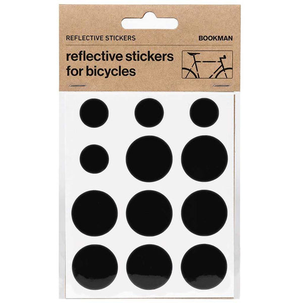 Kit pegatinas reflectantes para bicicleta Bookman negro