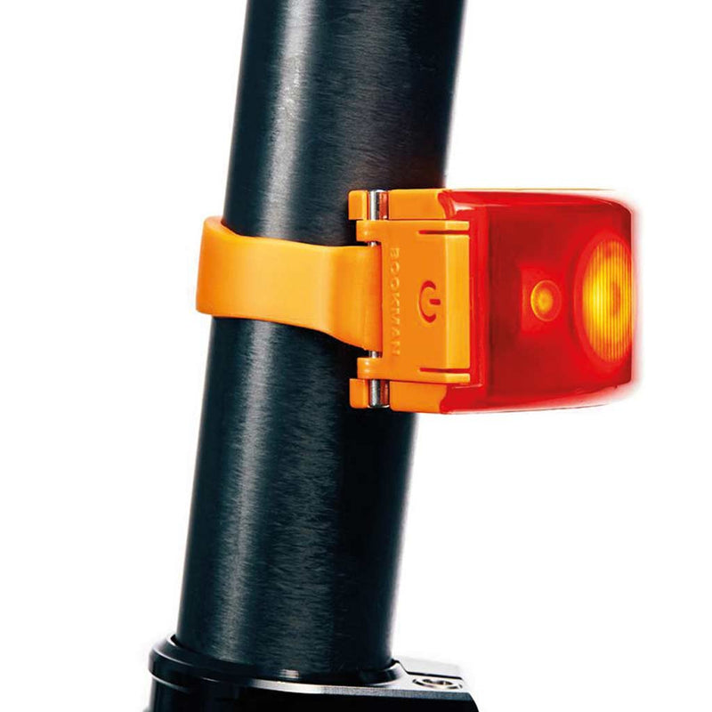 Luz trasera Bookman curve LED USB 22-32 mm naranja