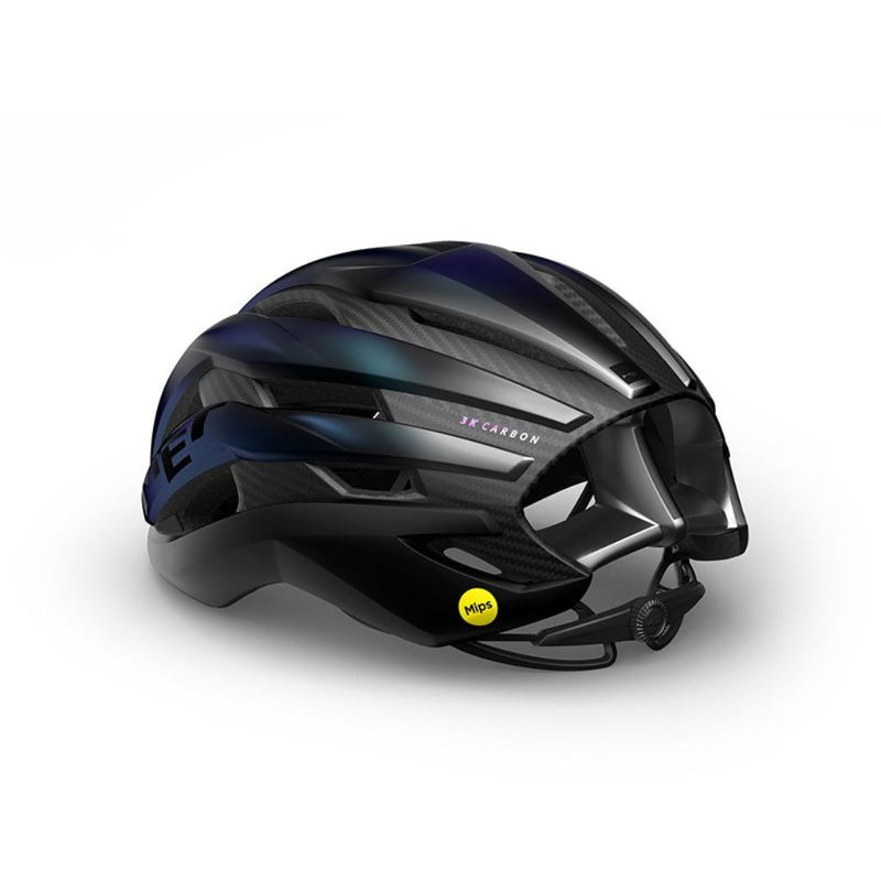 CASCO MET TRENTA 3K CARBON MIPS AZUL IRIDISCENTE MATE