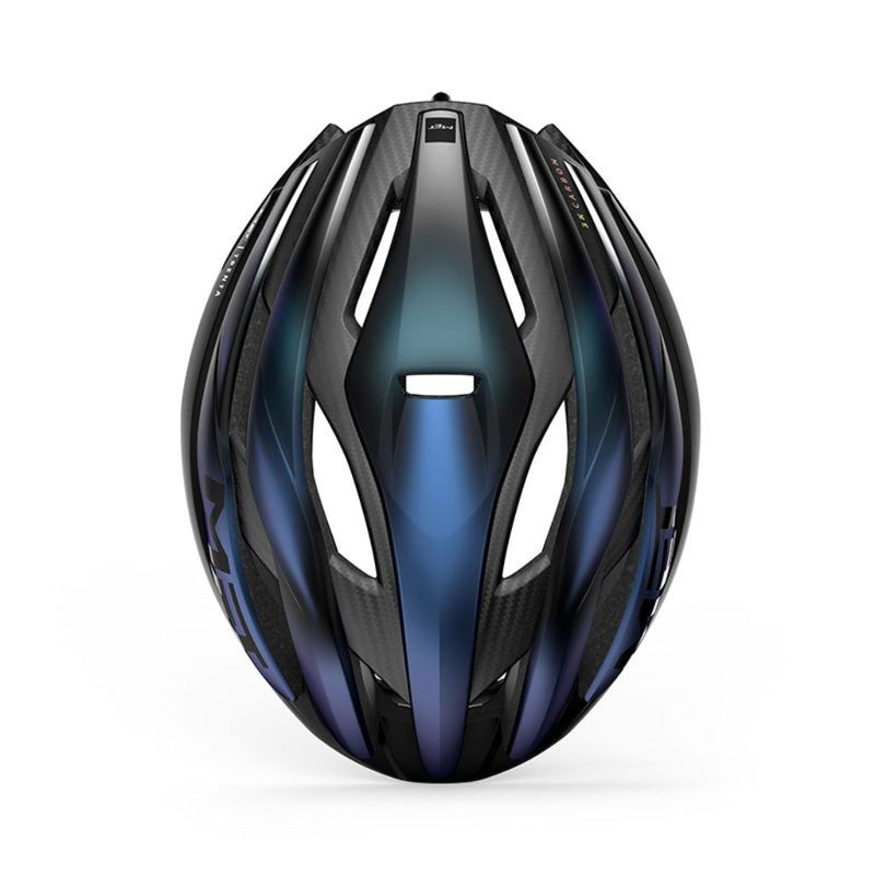 CASCO MET TRENTA 3K CARBON MIPS AZUL IRIDISCENTE MATE