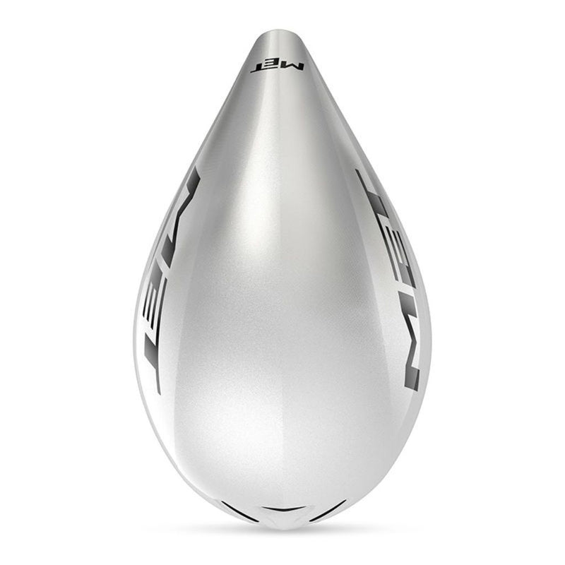 CASCO MET DRONE WIDE BODY II BLANCO METALICO BRILLO