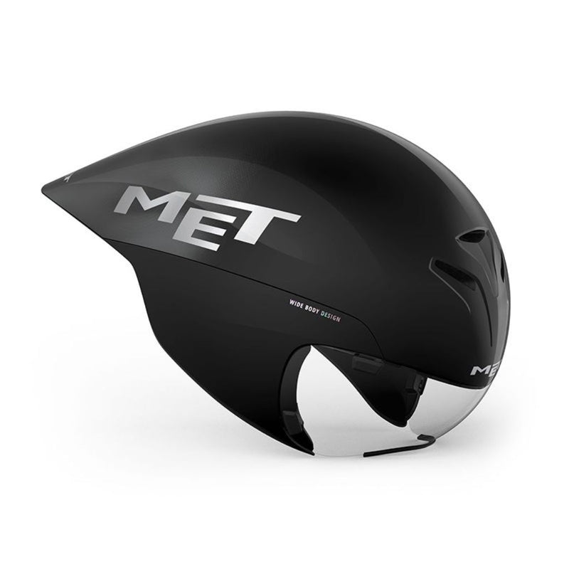 CASCO MET DRONE WIDE BODY II NEGRO METALICO BRILLO