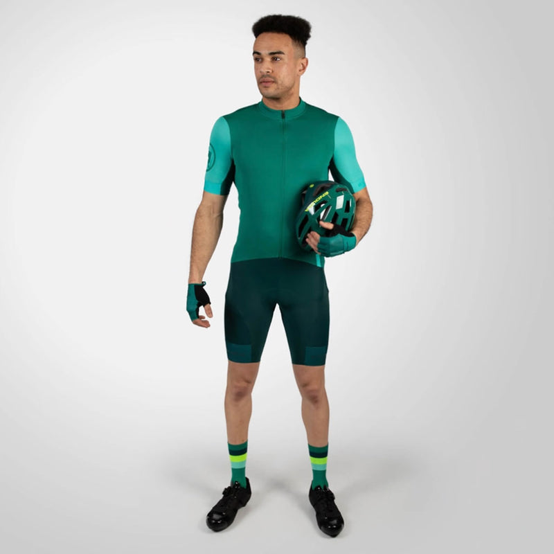 Pantaloncini con bretelle da uomo FS260: verde acqua intenso