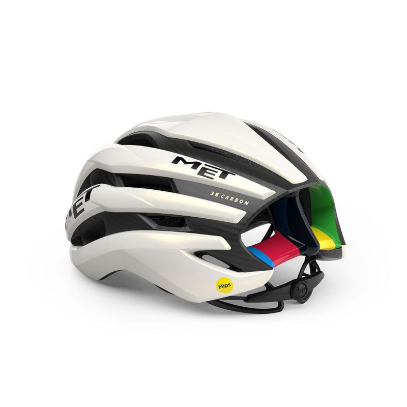 CASCO MET TRENTA 3K CARBON MIPS EDICION LIMITADA BLANCO/ARCOIRIS