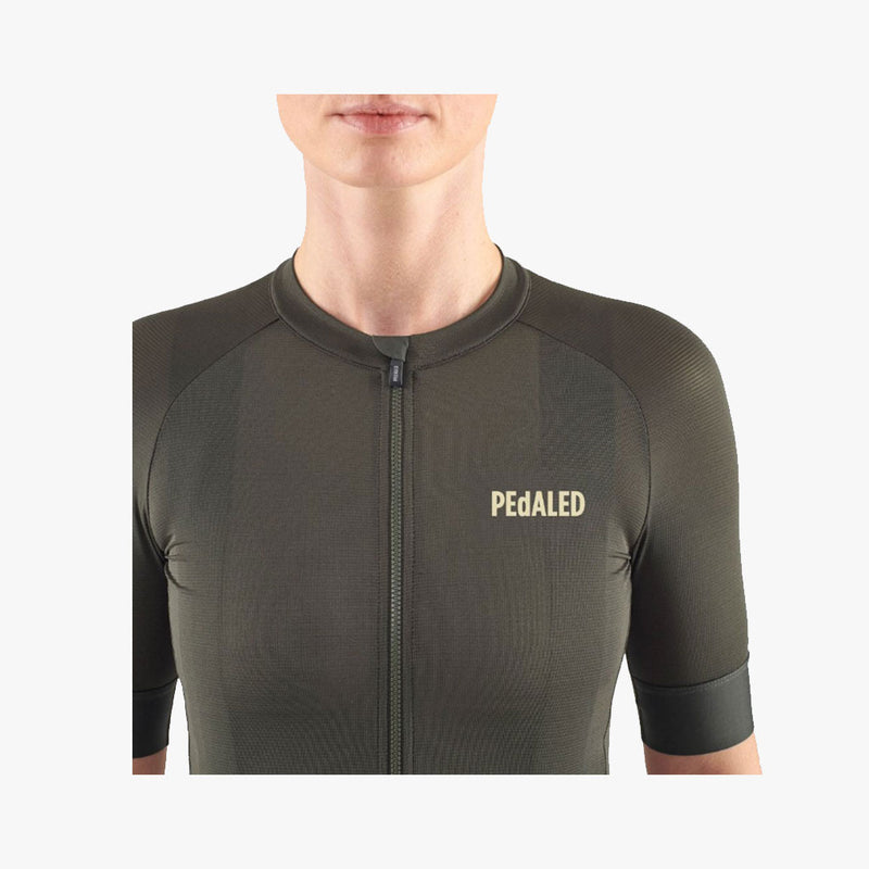 PEDALED W'S ESSENTIAL JERSEY FOREST GREEN