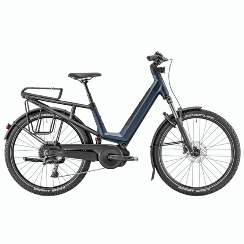 Bicicleta eléctrica de Trekking Moustache Xroad 4 FS Marine Blue Matt Suspended 2026
