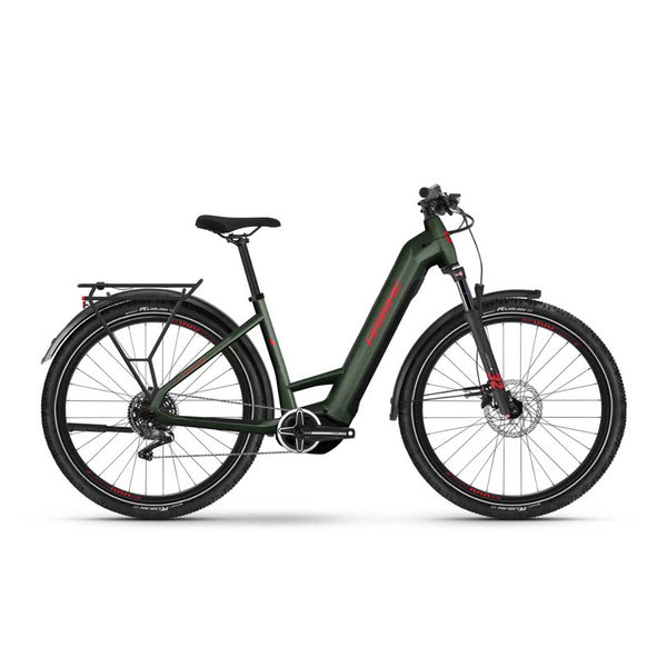 Bicicleta eléctrica Haibike TREKKING 5 LOW olive/red