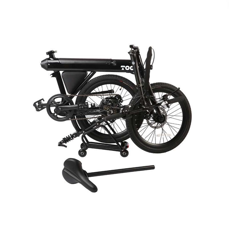 Bicicleta eléctrica urbana y plegable TOOT Negra LaBosch