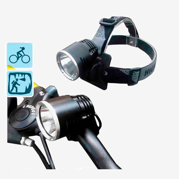 Linterna Con Zoom Recargable Cabeza Bicicleta